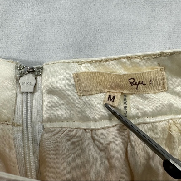 Ryu Floral Lace Midi Skirt Satin Boho Flower Girl Summer A-Line Luxury Medium - Picture 2 of 8